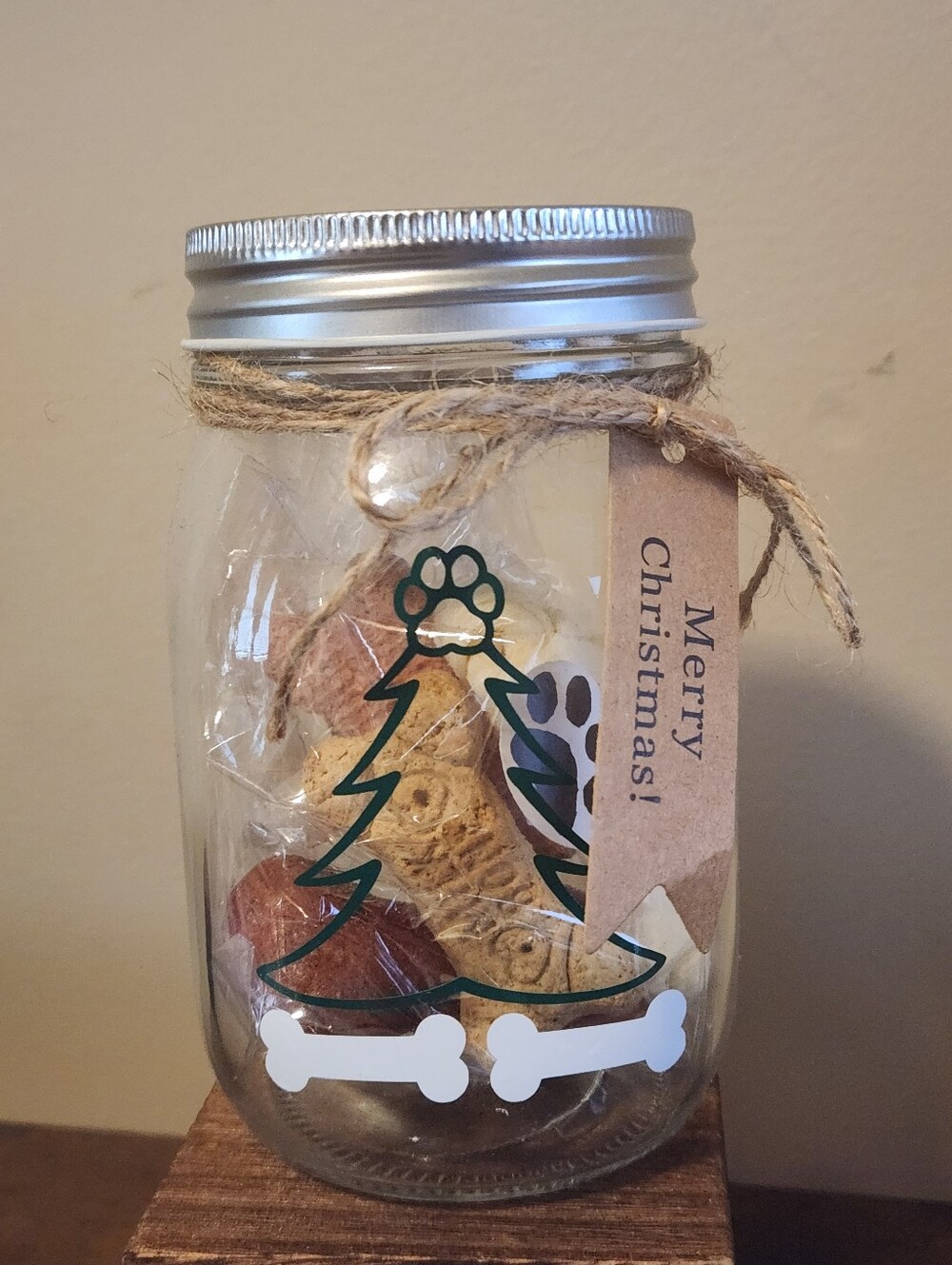 HOLIDAY DOG TREAT JAR